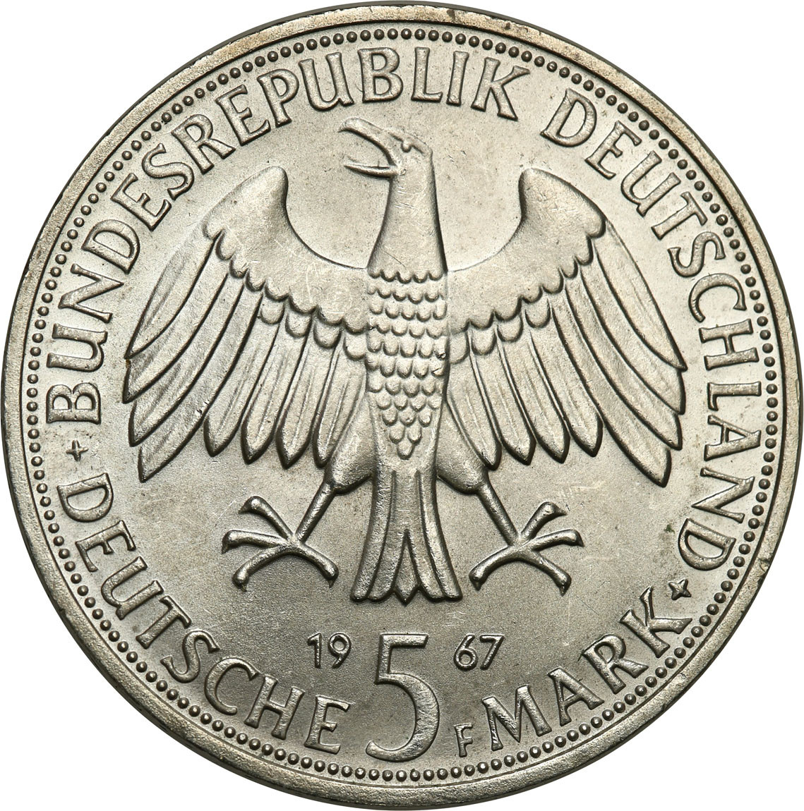 Niemcy, RFN. 5 marek 1967 F, Stuttgart, Wilhelm i Alexander von Humboldt
